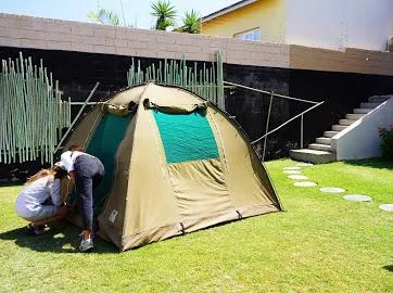 Ground tent on the grass