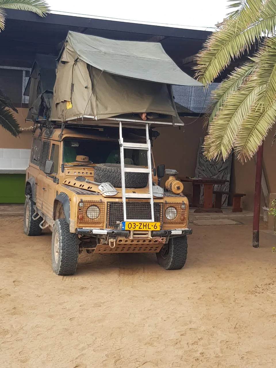 Rooftop tent viewed from the front
