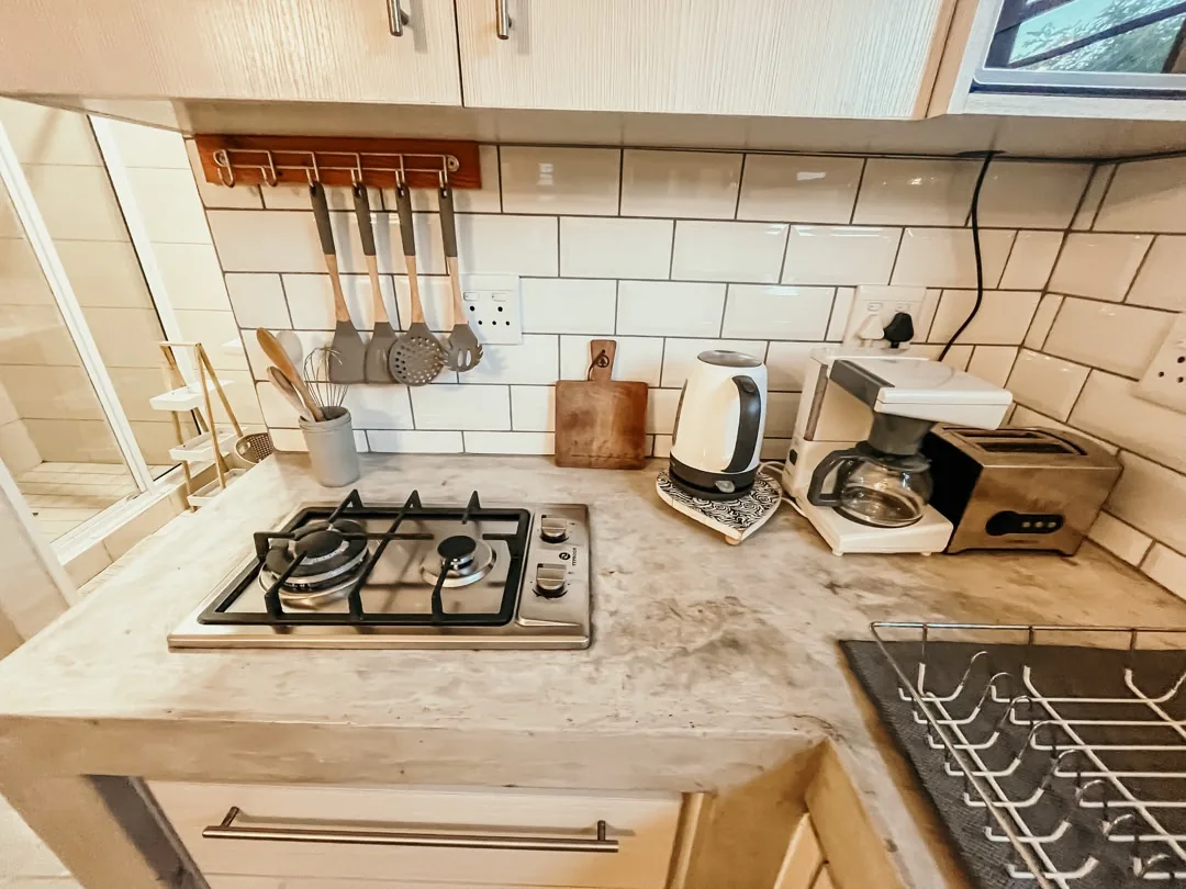Lion gas hob and kitchen counter