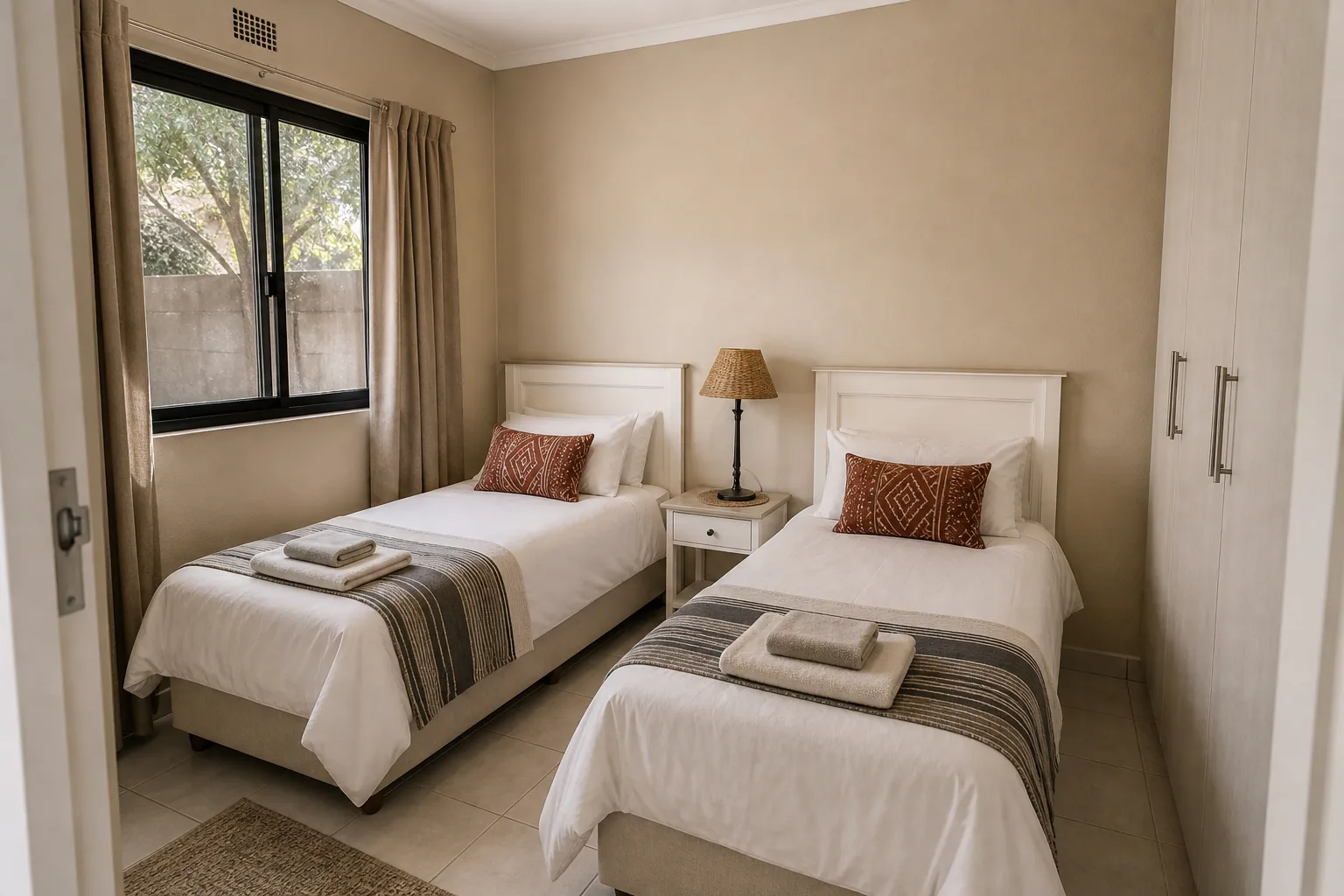 Moringa second bedroom with two twin beds