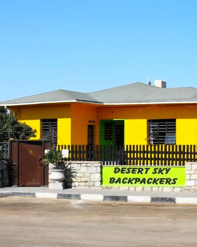 Desert Sky Backpackers exterior in Swakopmund